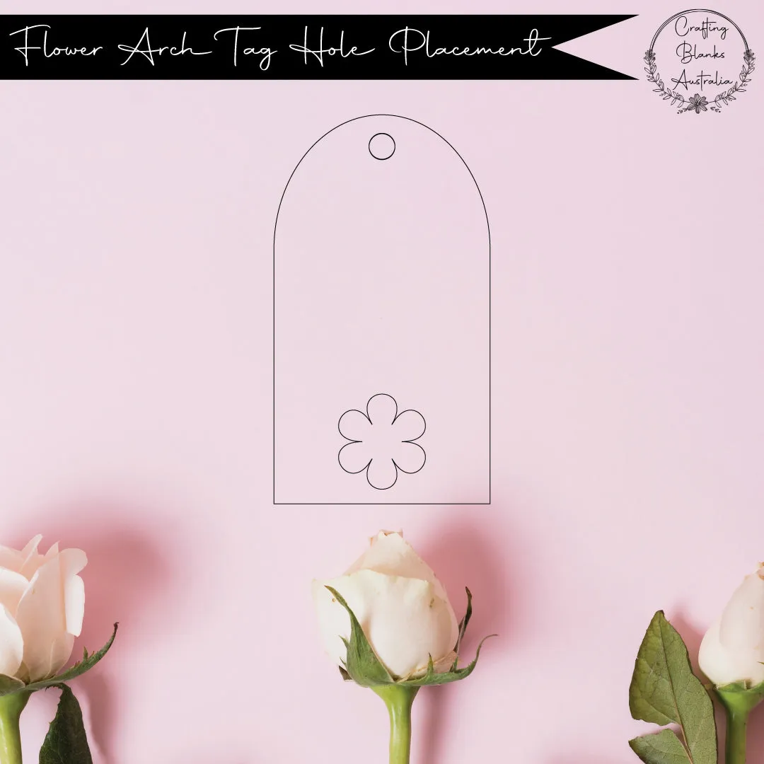 Flower • Arch Blank Tag • 30mm x 60mm