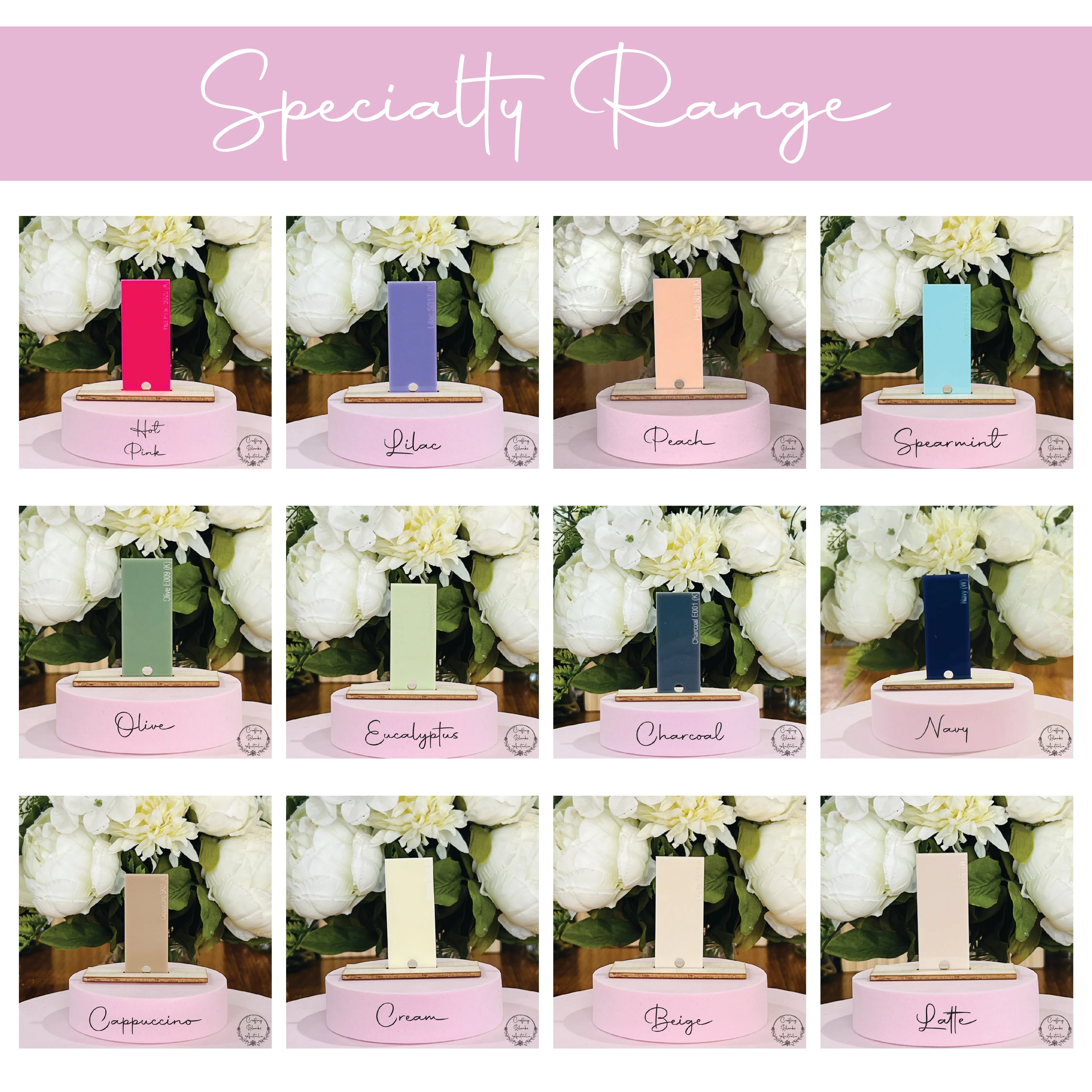 Flower • Arch Blank Tag • 30mm x 60mm