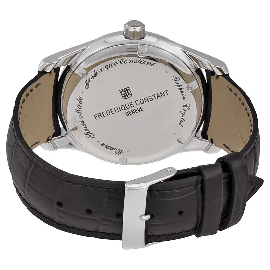 Frederique Constant Automatic Black Dial Black Leather Watch 303B6B6 FC-303B6B6