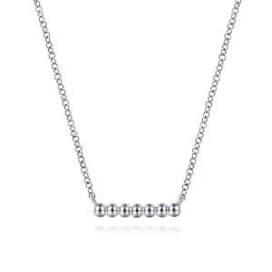 Gabriel 925 Sterling Silver Bujukan Bar Necklace