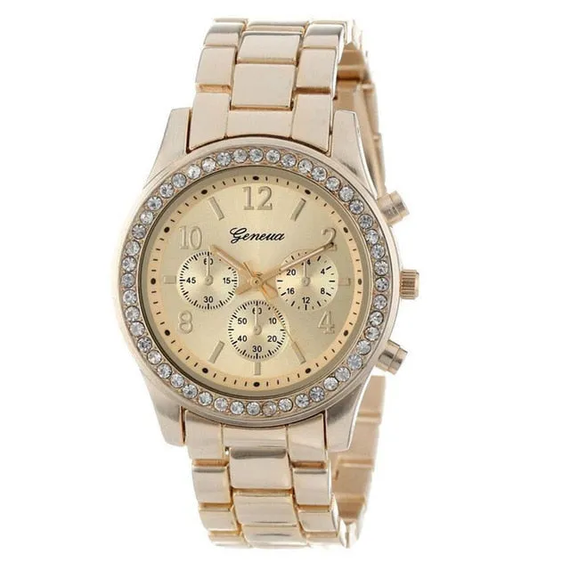 Geneva Luxury Rhinestone Watch
