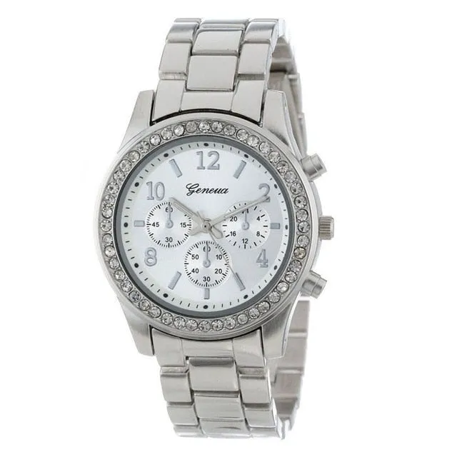 Geneva Luxury Rhinestone Watch