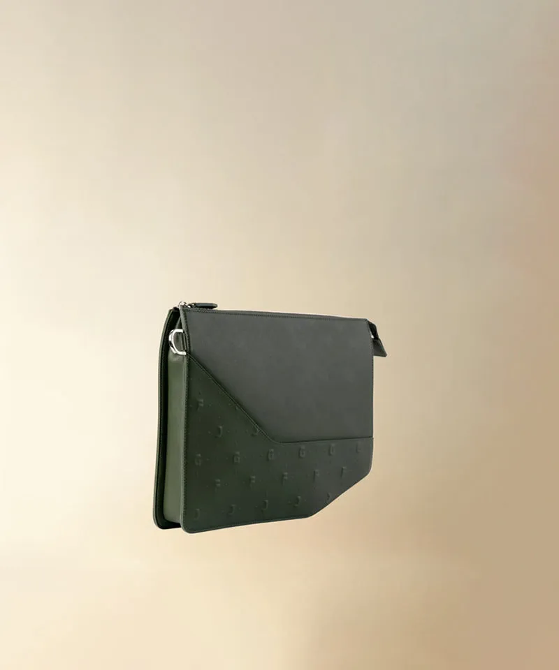GFJ Golf Men's Glam Embo Clutch - Khaki