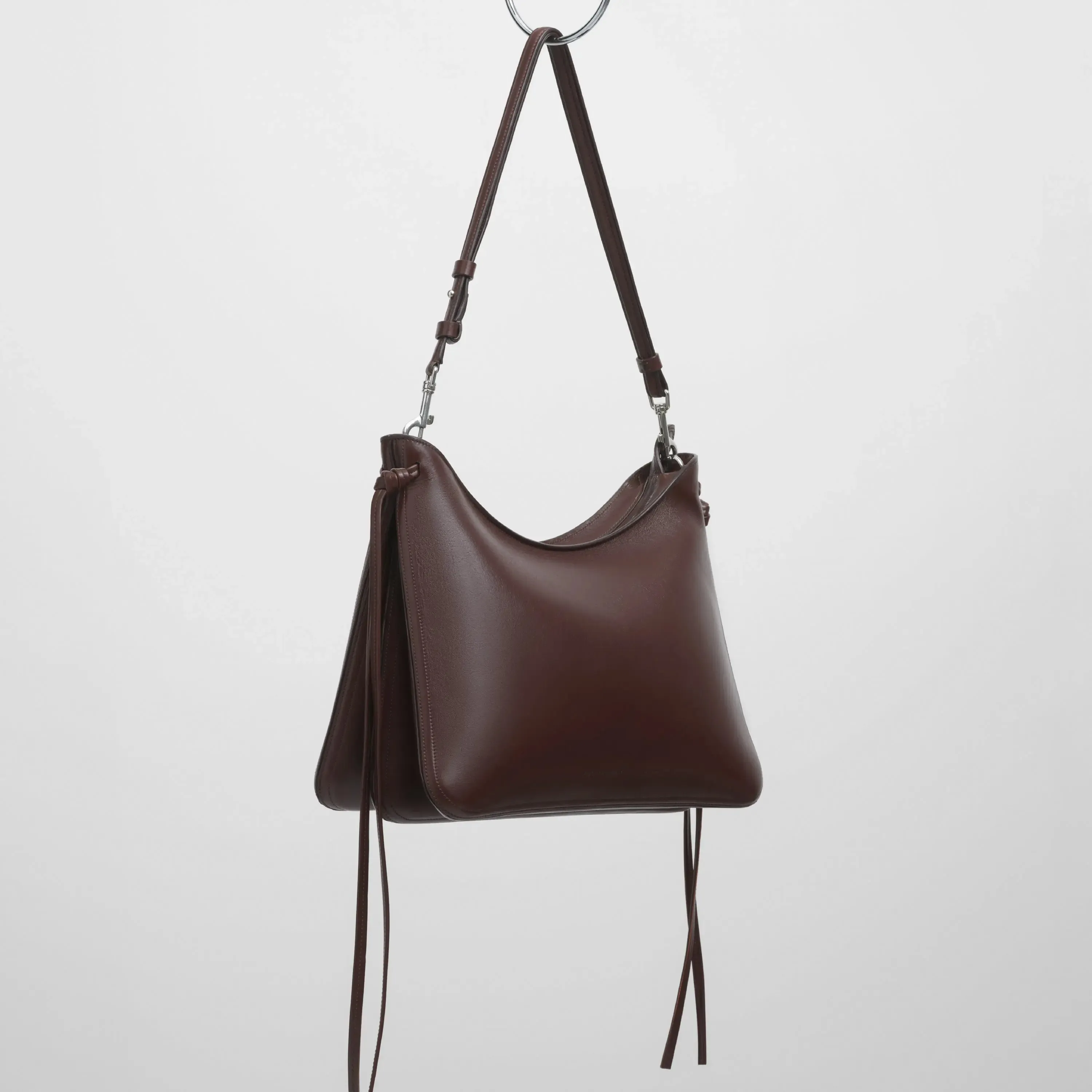 GIG BAG | cognac leather with silver