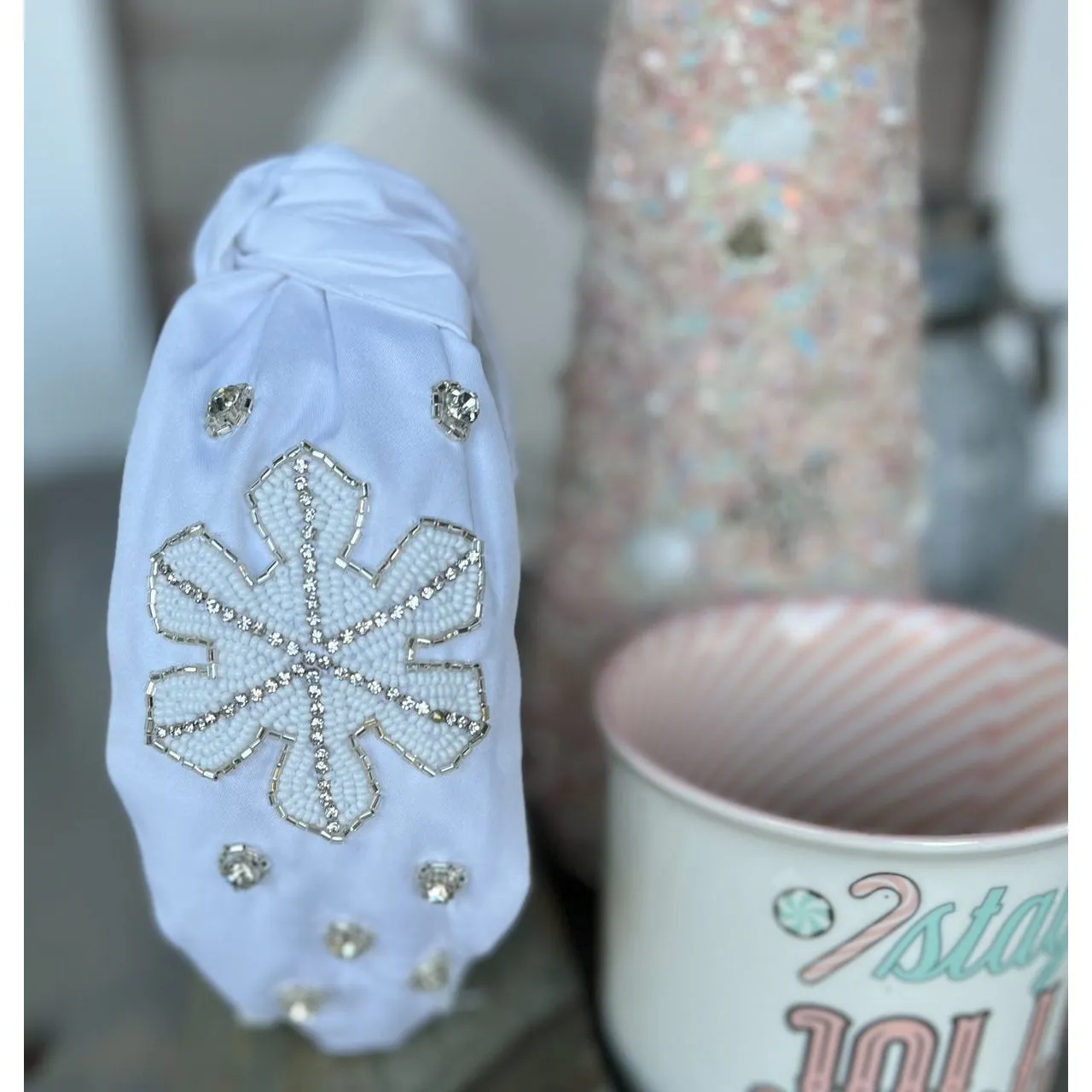 Glam Snowflake Beaded Headband - OBX Prep Exclusive.