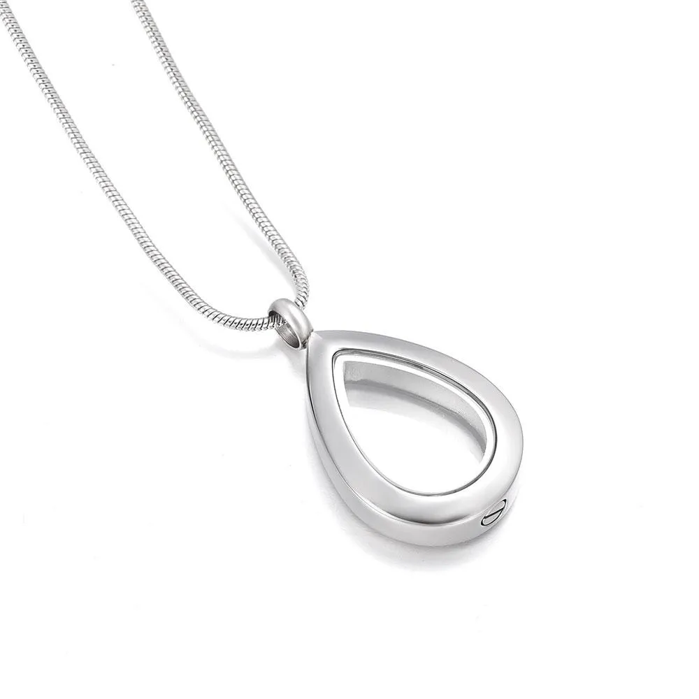 Glass Teardrop Cremation Jewelry