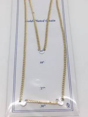 Gold Plated Chain Carded (24")