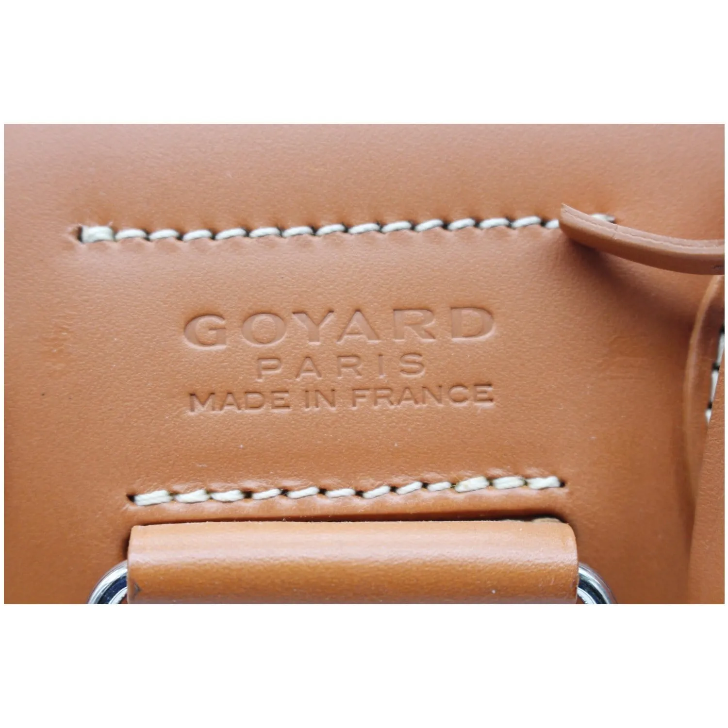 GOYARD Alpin MM Goyardine Canvas Leather Backpack Bag Tan
