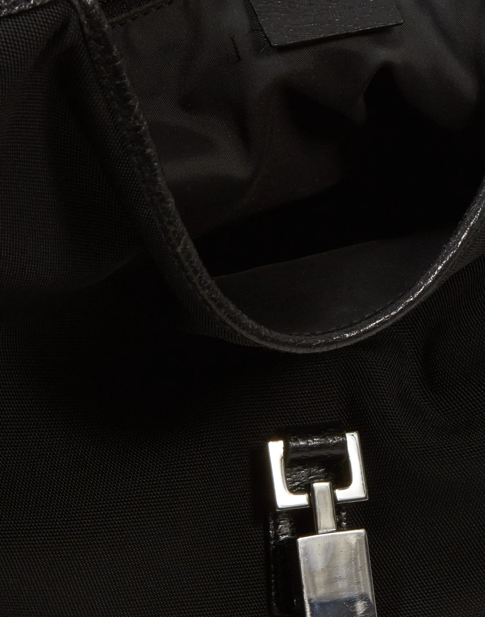 Gucci Black Canvas Jackie Hobo Shoulder Bag