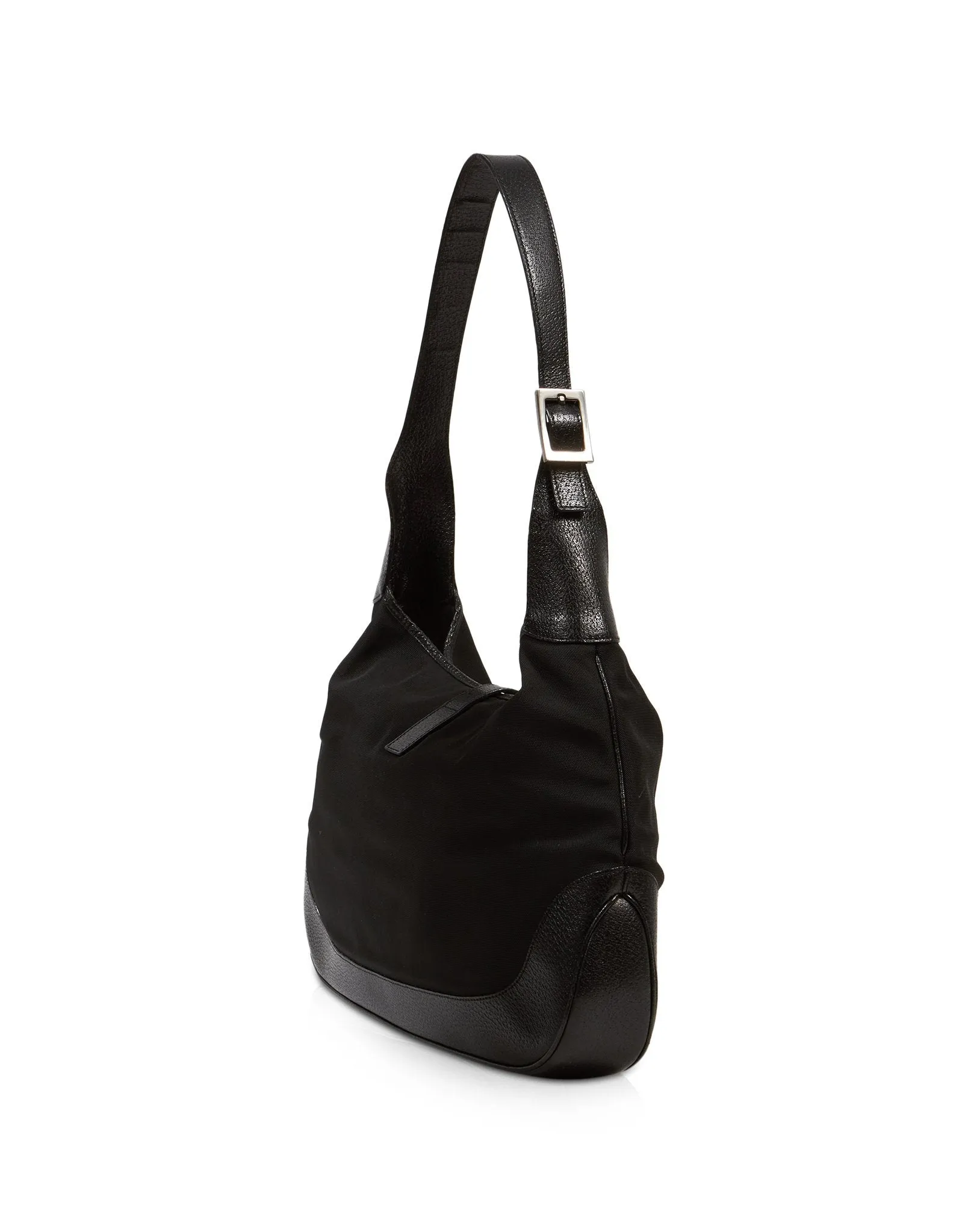 Gucci Black Canvas Jackie Hobo Shoulder Bag