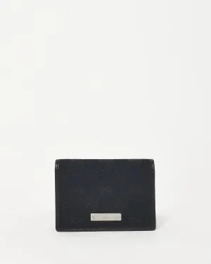 Gucci Black Monogram Canvas Bi Fold Small Wallet