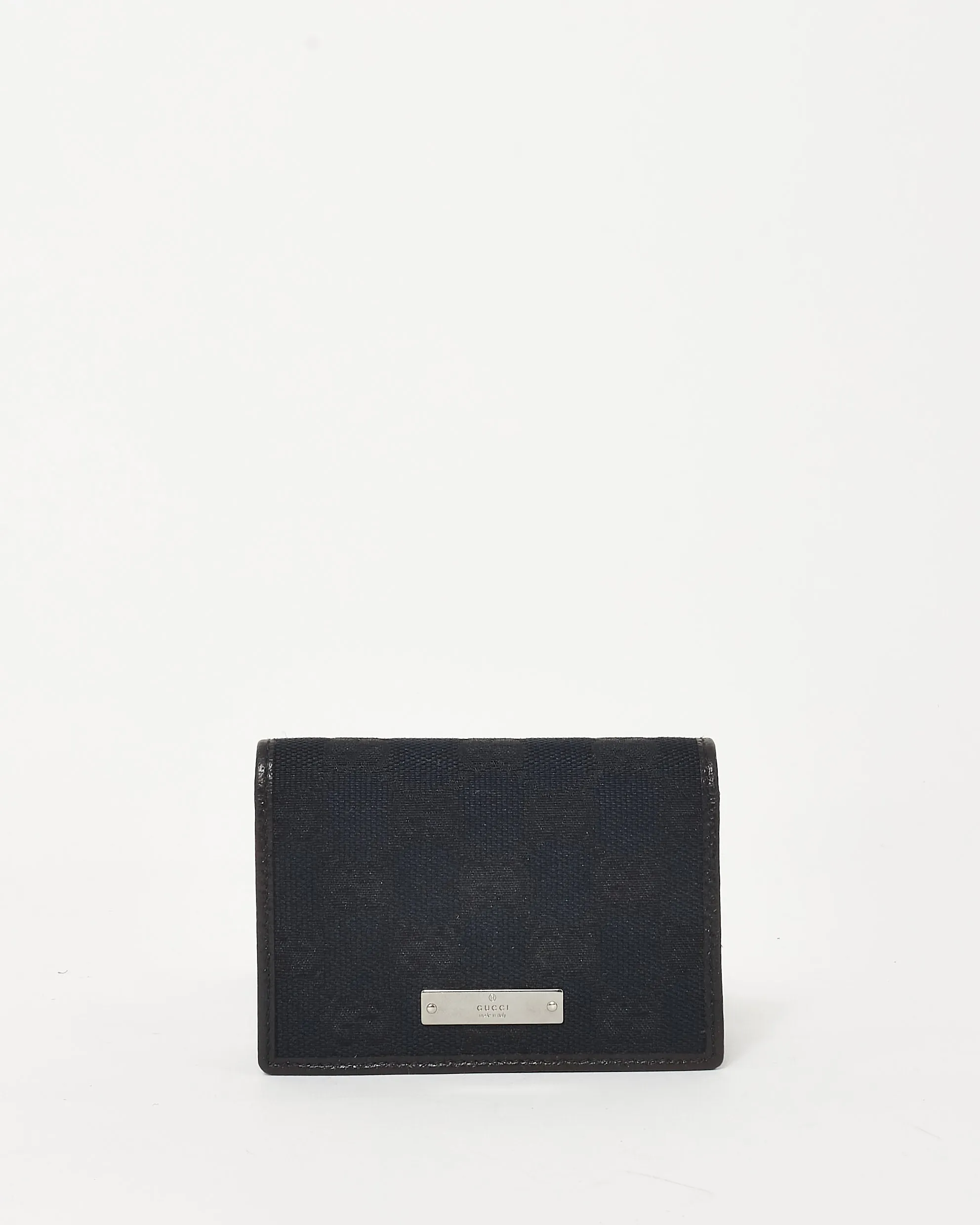 Gucci Black Monogram Canvas Bi Fold Small Wallet