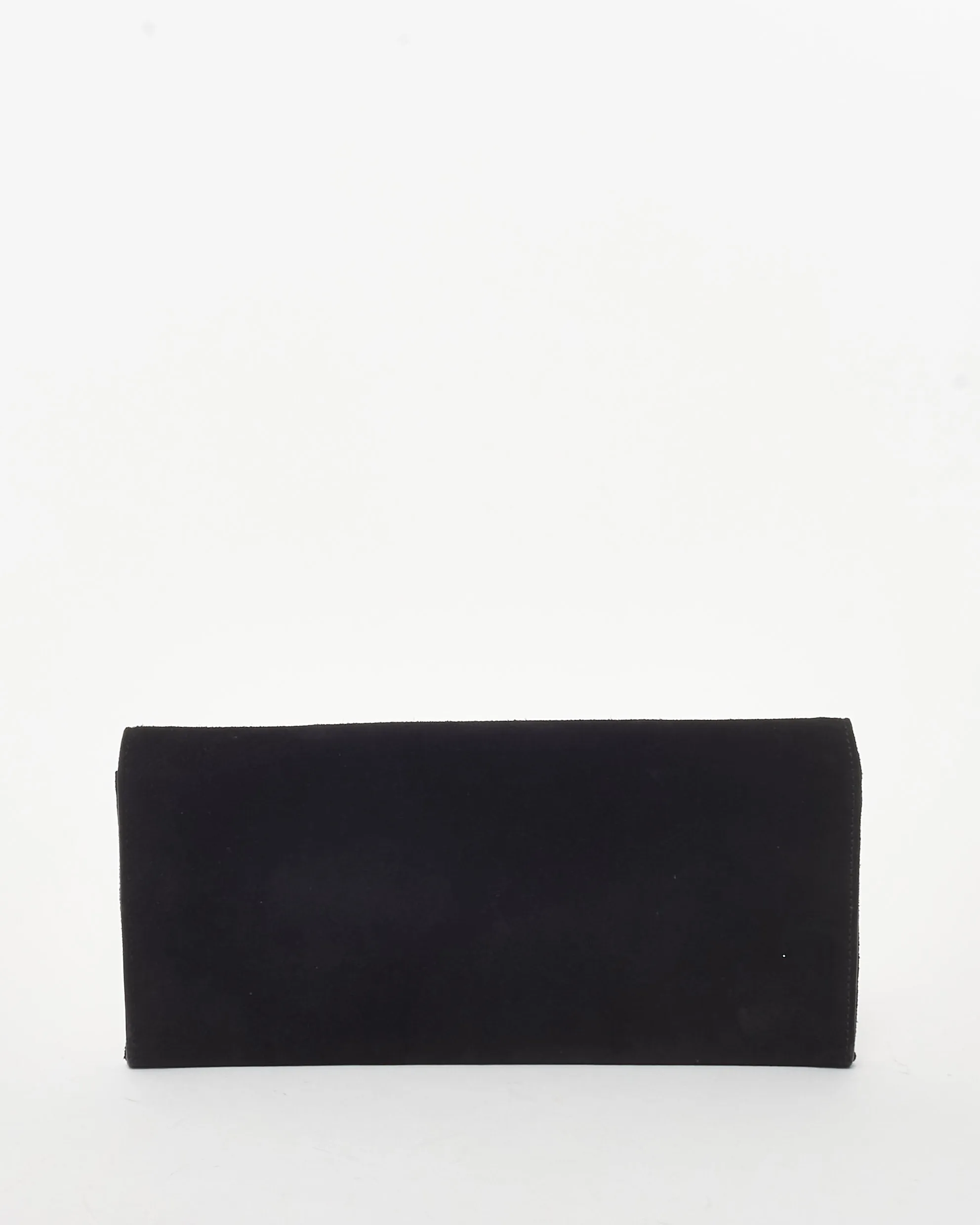Gucci Black Suede G Night Logo Clutch Bag SHW