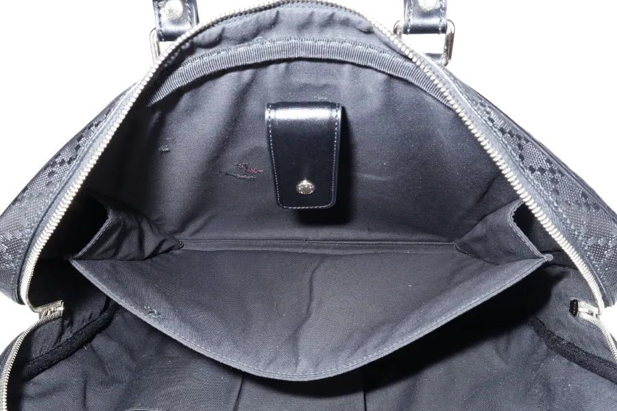 GUCCI DIAMANTE BRIEFCASE BLACK LEATHER 000926 WITH KEYS & LOCK AND DUST COVER
