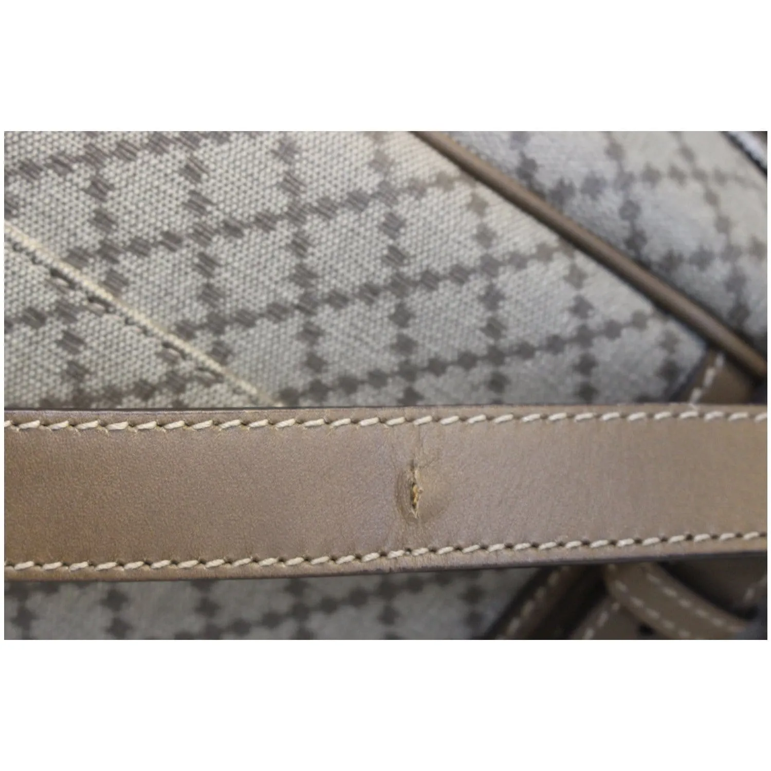 GUCCI Diamante Men's Briefcase Travel Bag Beige 296148