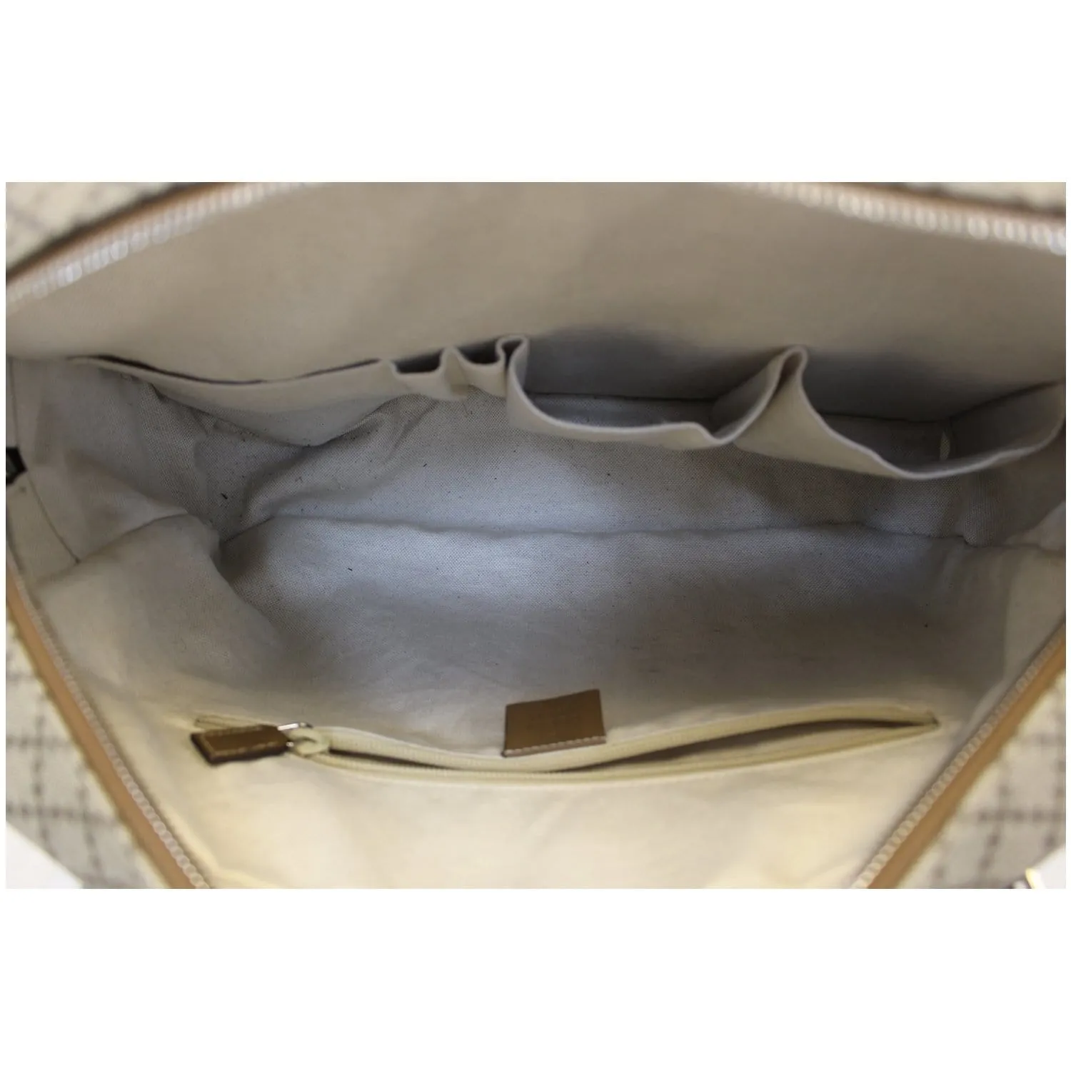 GUCCI Diamante Men's Briefcase Travel Bag Beige 296148
