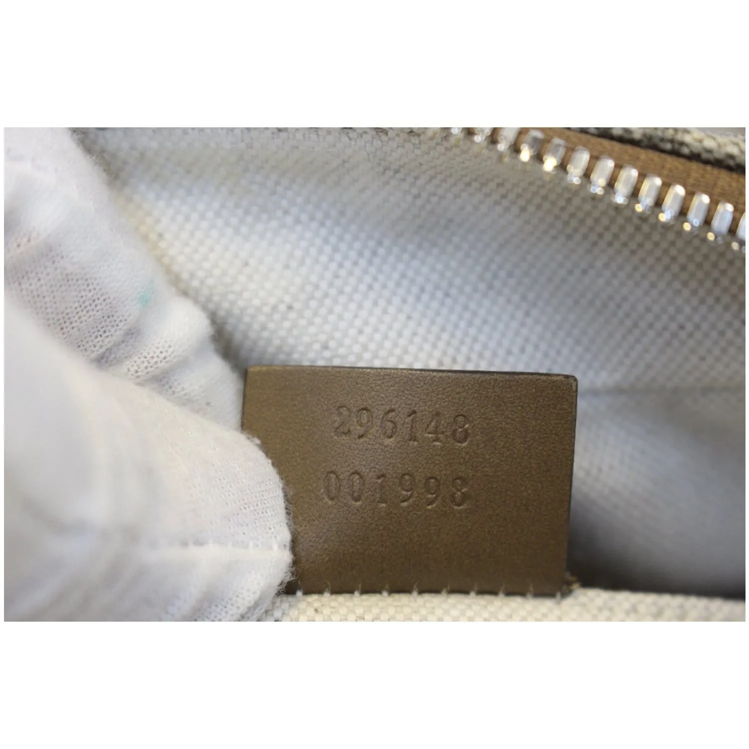 GUCCI Diamante Men's Briefcase Travel Bag Beige 296148