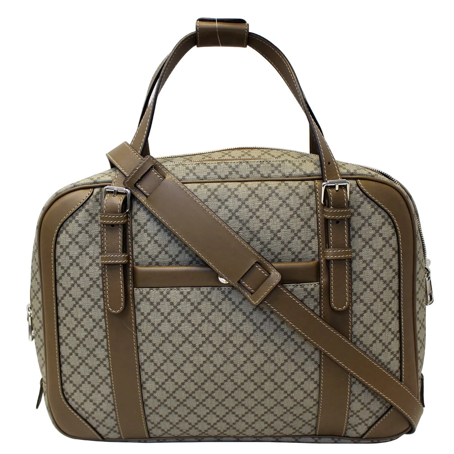 GUCCI Diamante Men's Briefcase Travel Bag Beige 296148