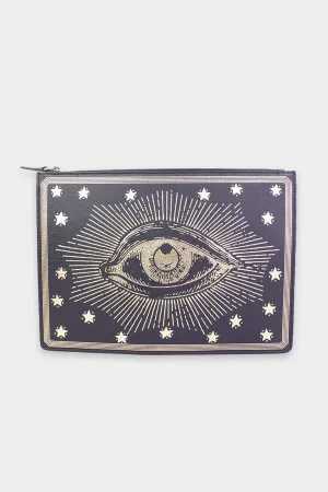 Gucci Garden Black and Gold Clutch