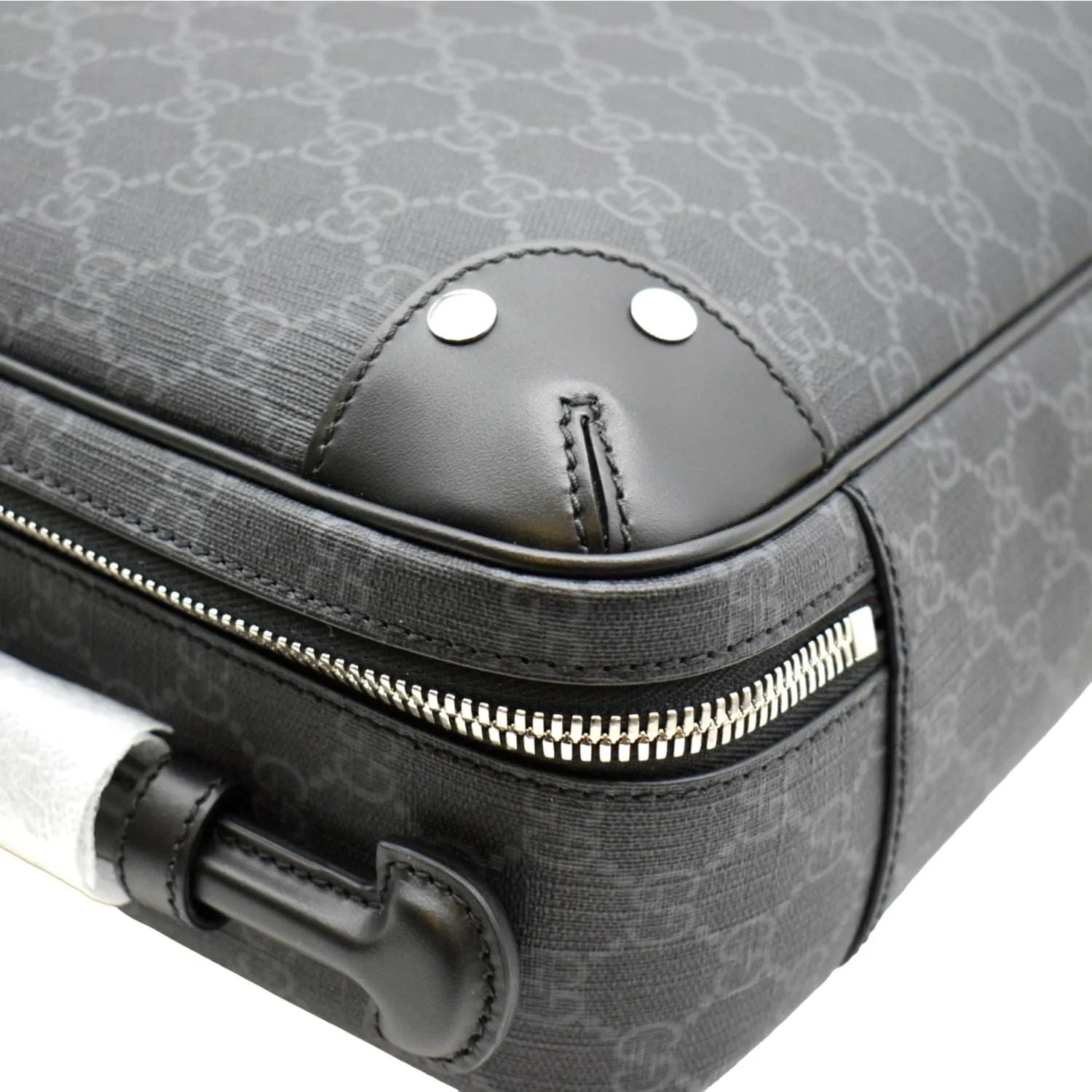 GUCCI GG Briefcase Supreme Canvas Backpack Bag Black 658543