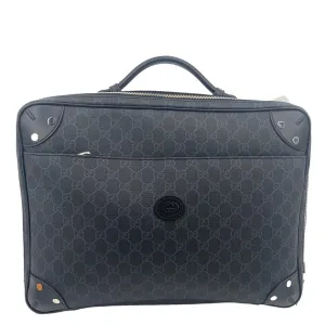 GUCCI GG Briefcase Supreme Canvas Backpack Bag Black 658543