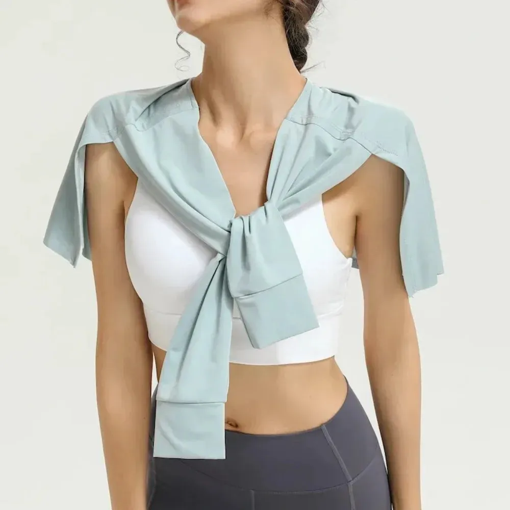 Gym Skirt - Wrap Covering Buttocks Workout Fitness Wear, Dance Ballet Skirts for Women, Sport Yoga Dress Short Thigh Cover Skirt