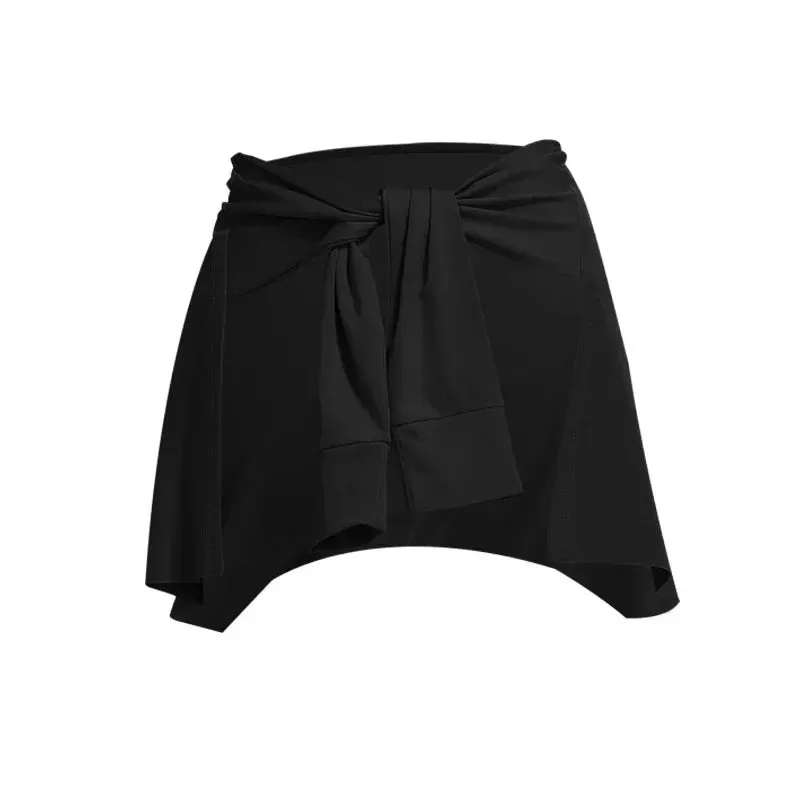 Gym Skirt - Wrap Covering Buttocks Workout Fitness Wear, Dance Ballet Skirts for Women, Sport Yoga Dress Short Thigh Cover Skirt
