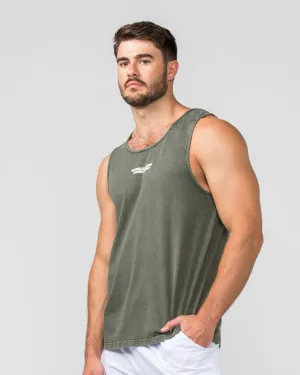 H-Back Represent Tank - Washed Dark Khaki