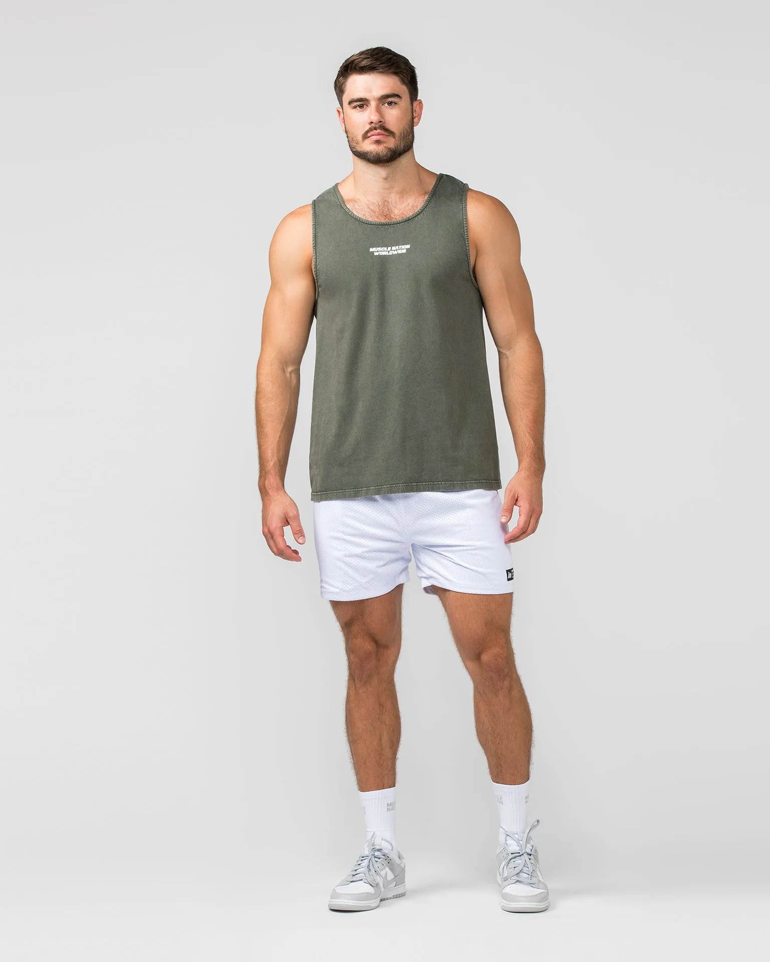 H-Back Represent Tank - Washed Dark Khaki