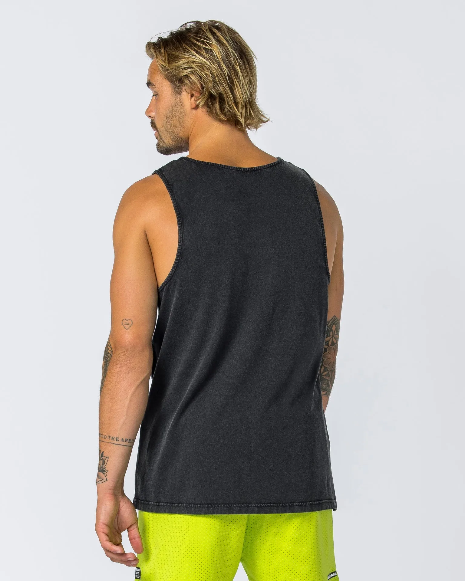 H Back Tank - Washed Black