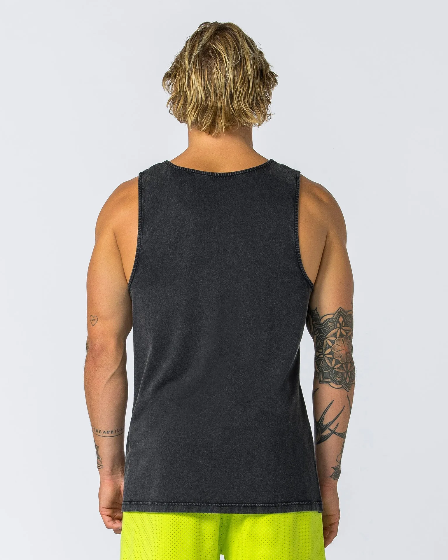 H Back Tank - Washed Black