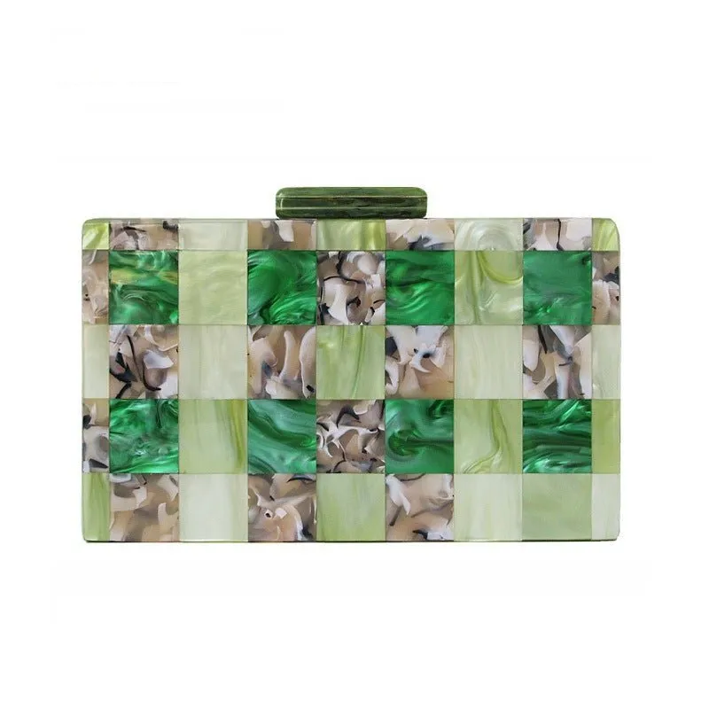 Handmade Acrylic Clutch Bag for Lady Evening Party Shoulder Handbags