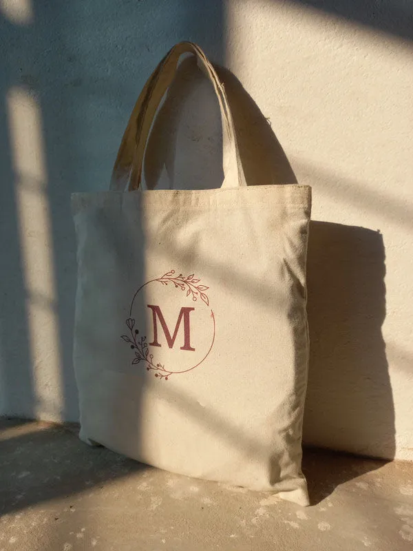 Handmakers Customized Wedding Canvas Tote Bags Pack of  2