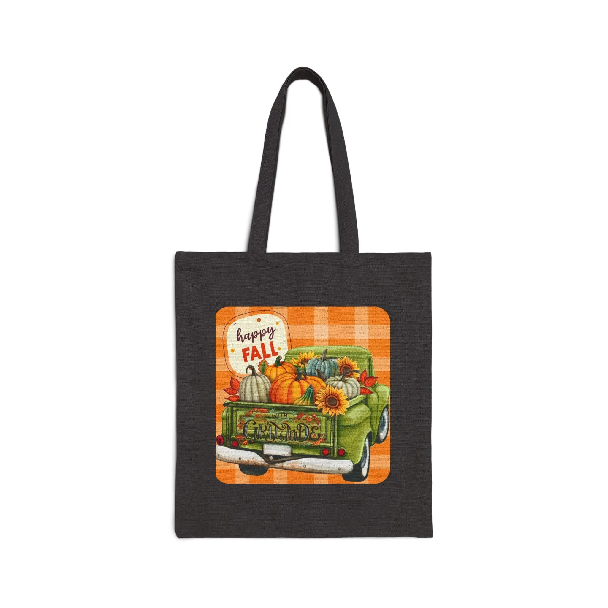 Happy Fall Cotton Canvas Tote Bag