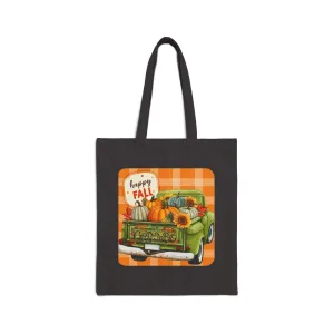 Happy Fall Cotton Canvas Tote Bag