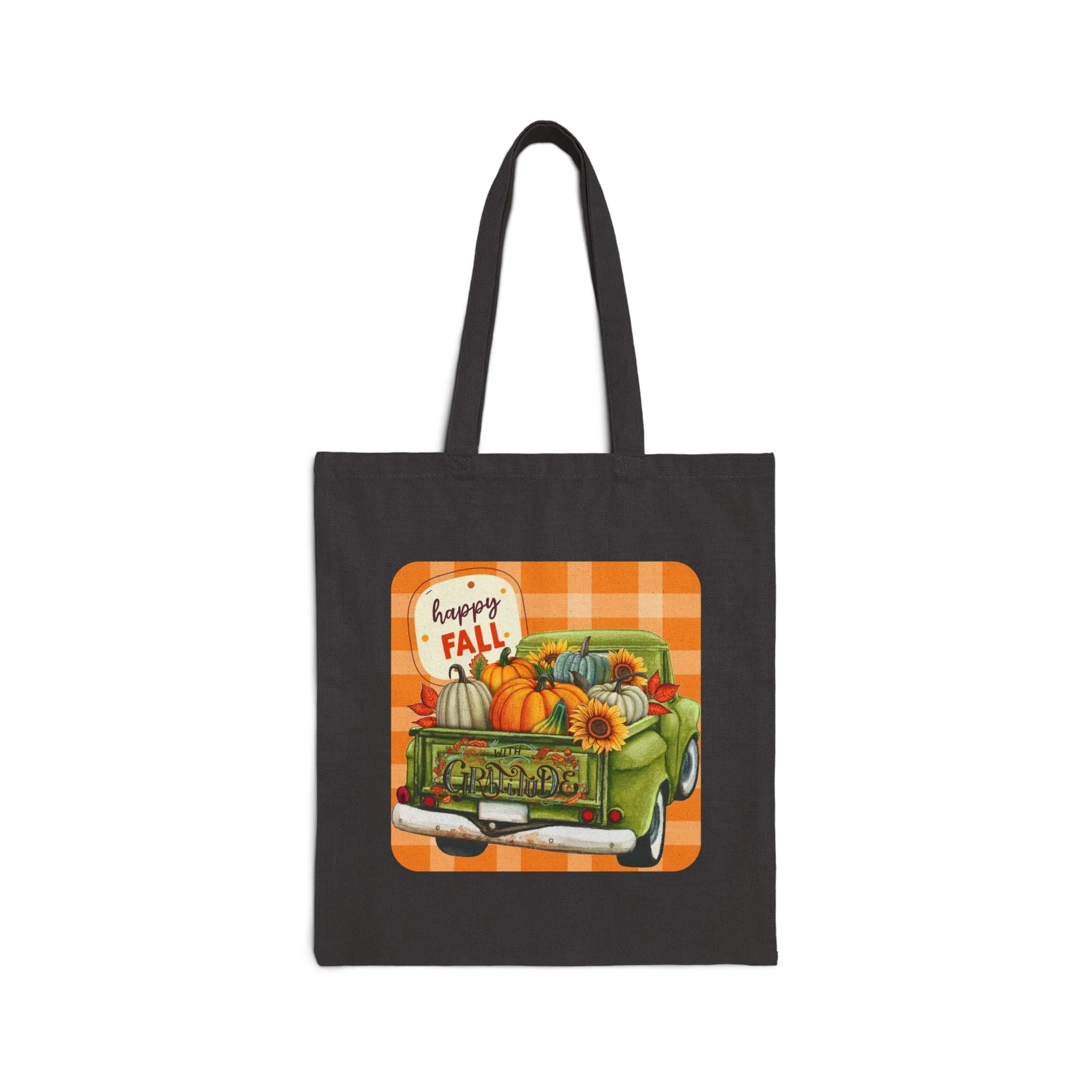 Happy Fall Cotton Canvas Tote Bag