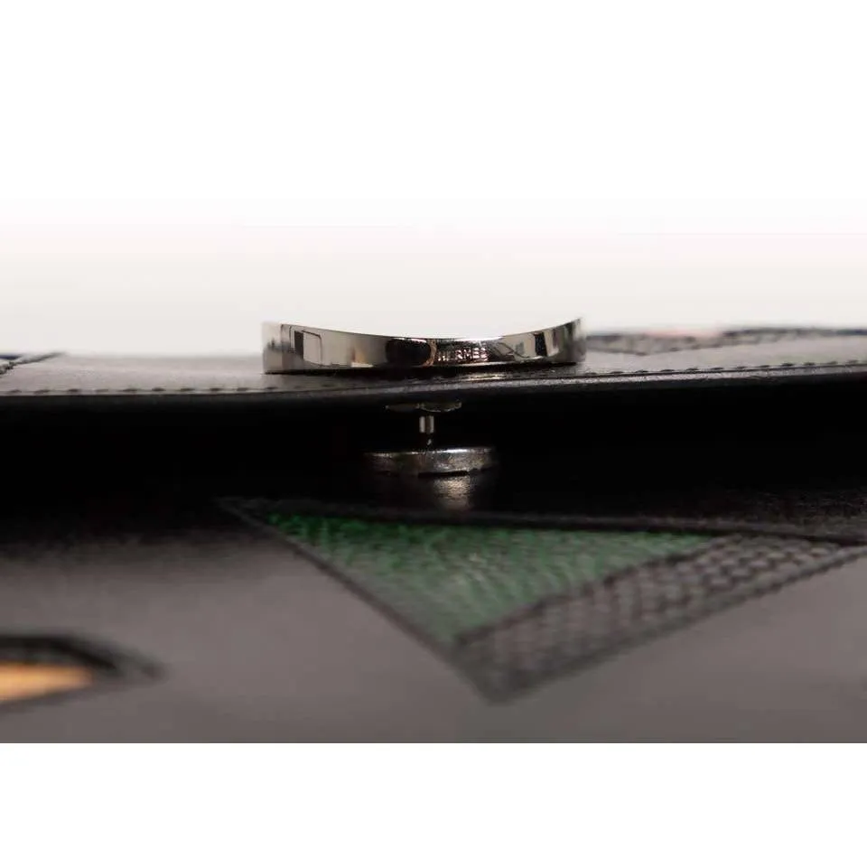 HERMES Leather Black Clutch | OS