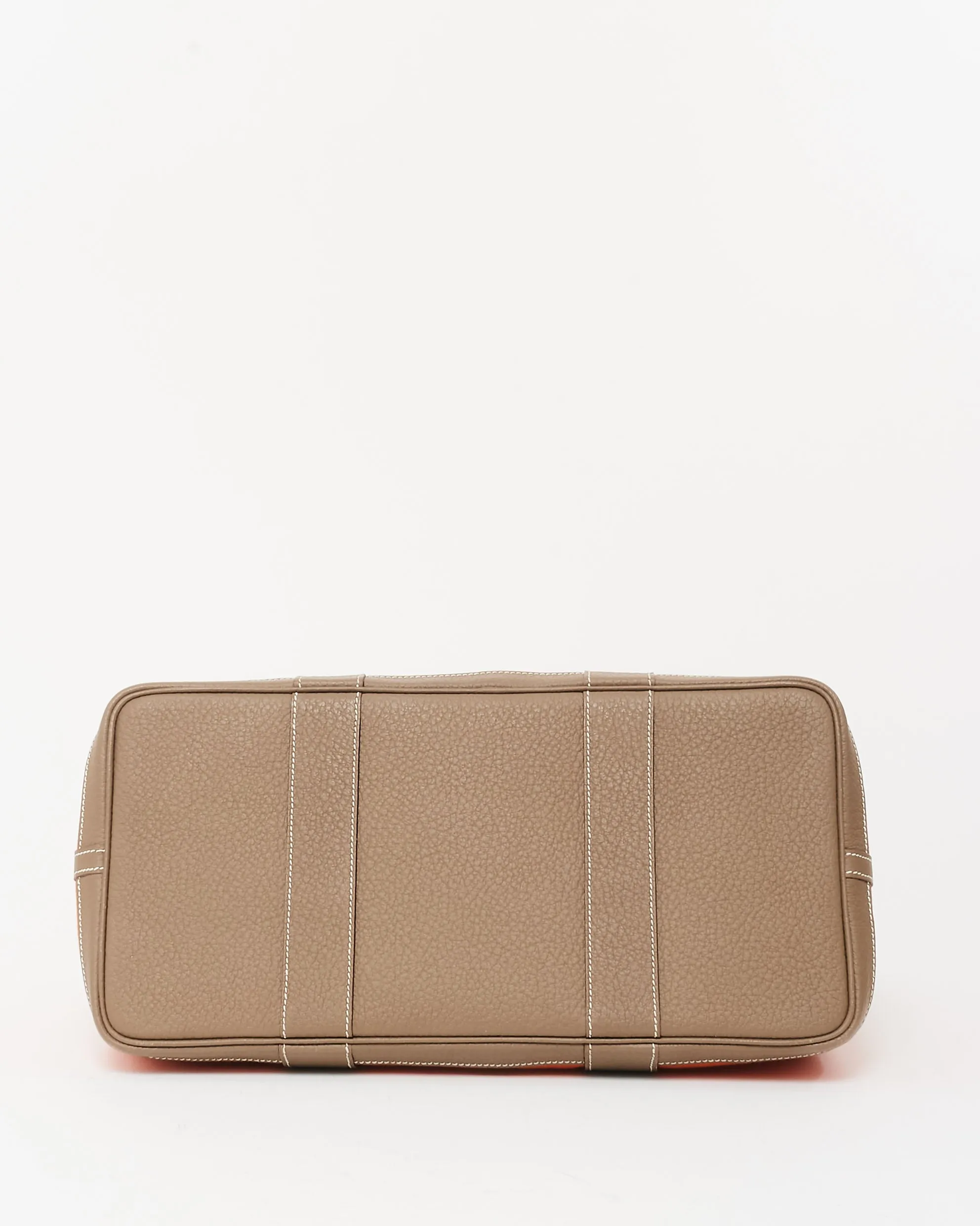 Hermès Orange and Beige Canvas Garden Party 30 Tote Bag