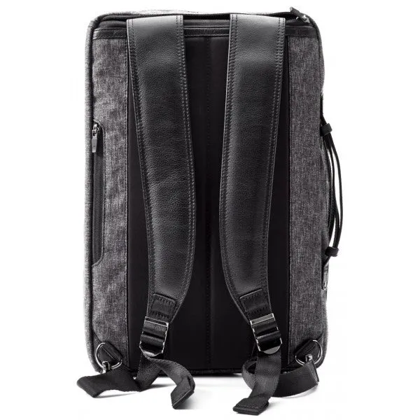Hook and Albert Grey Fabric 3 Way Carryall Bag, Melange