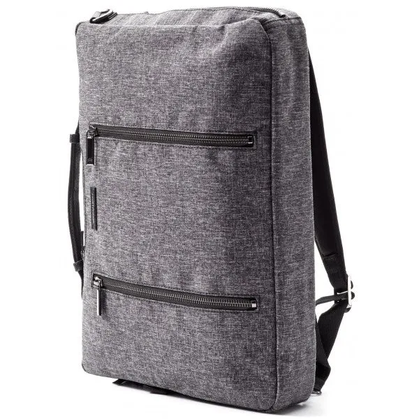 Hook and Albert Grey Fabric 3 Way Carryall Bag, Melange