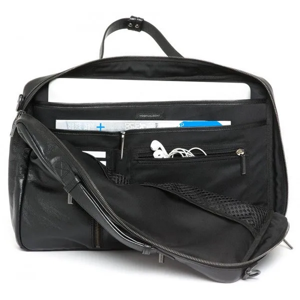 Hook and Albert Grey Fabric 3 Way Carryall Bag, Melange