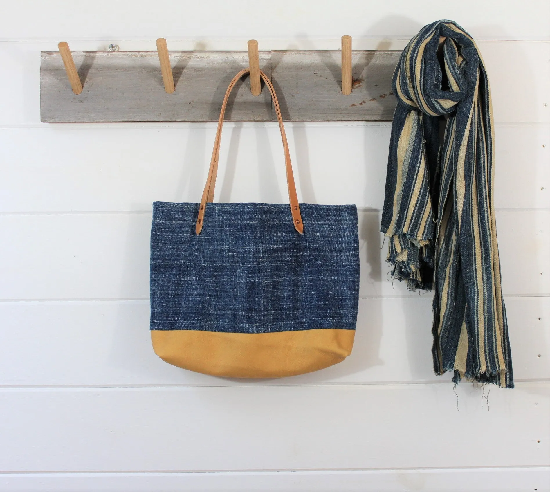 Indigo   Leather Tote