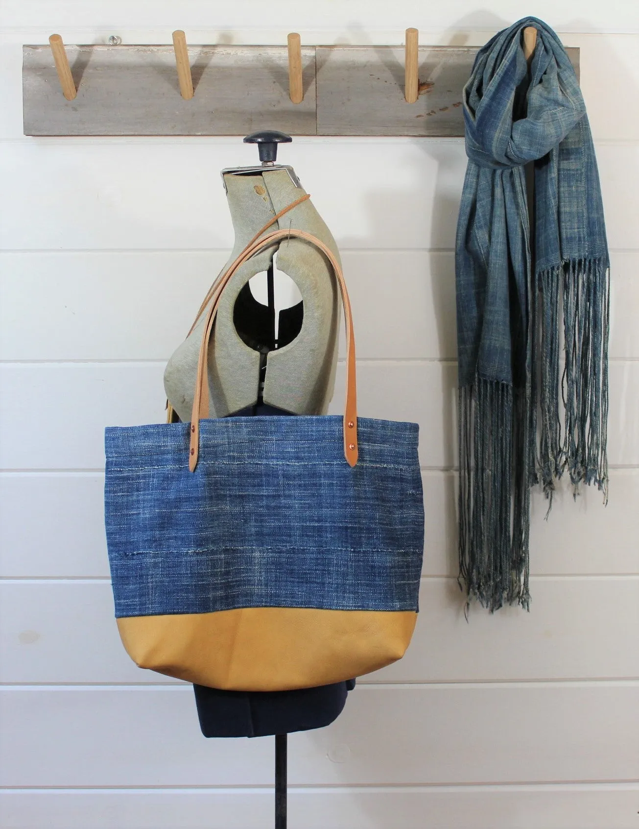 Indigo   Leather Tote