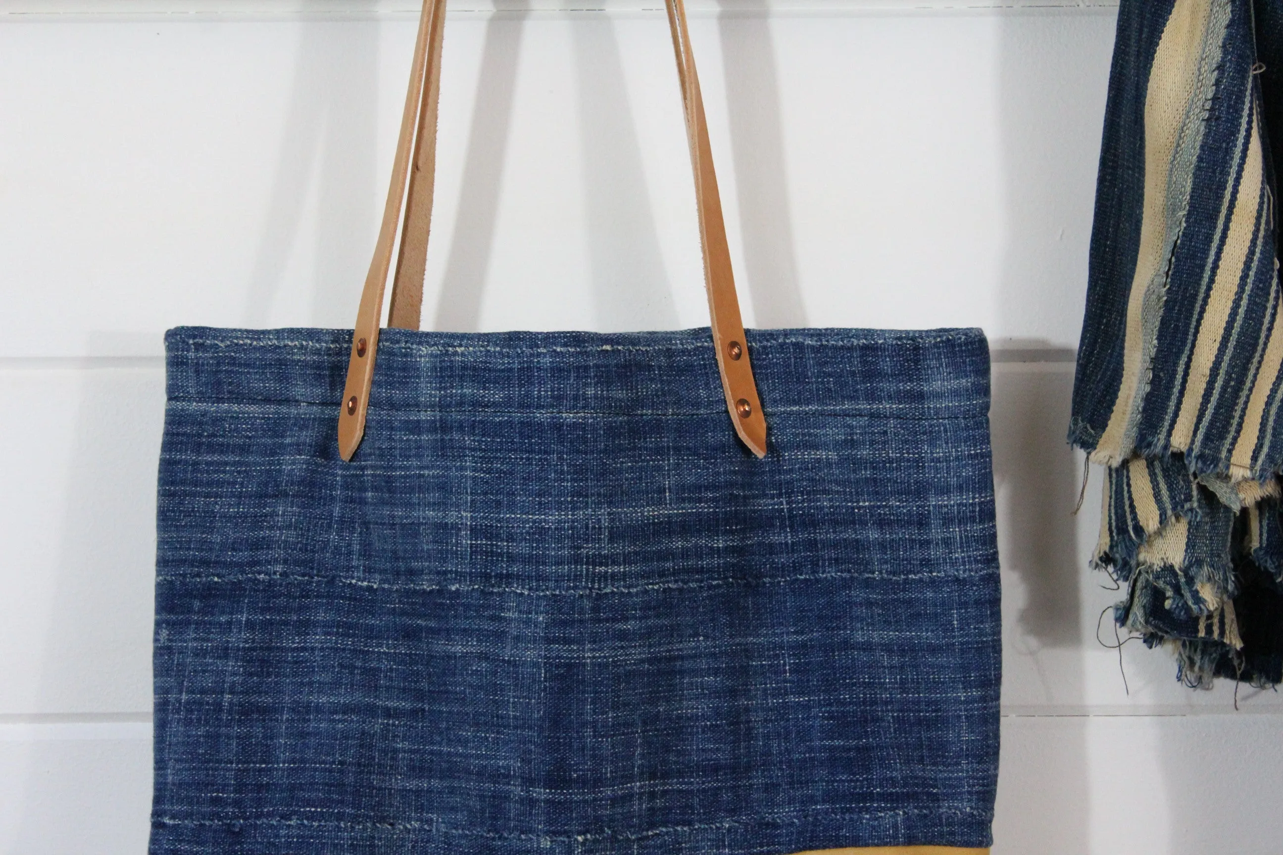 Indigo   Leather Tote