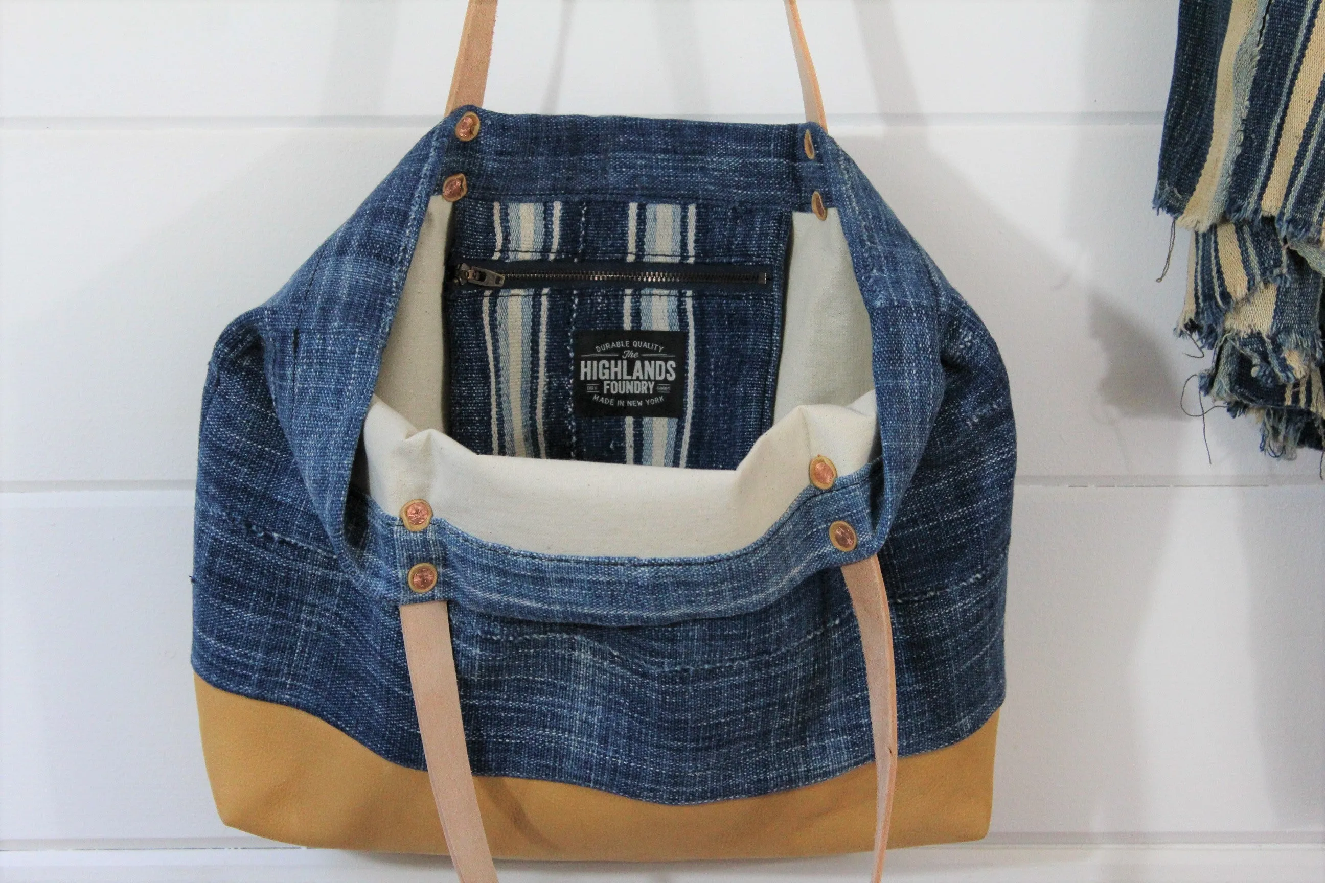 Indigo   Leather Tote