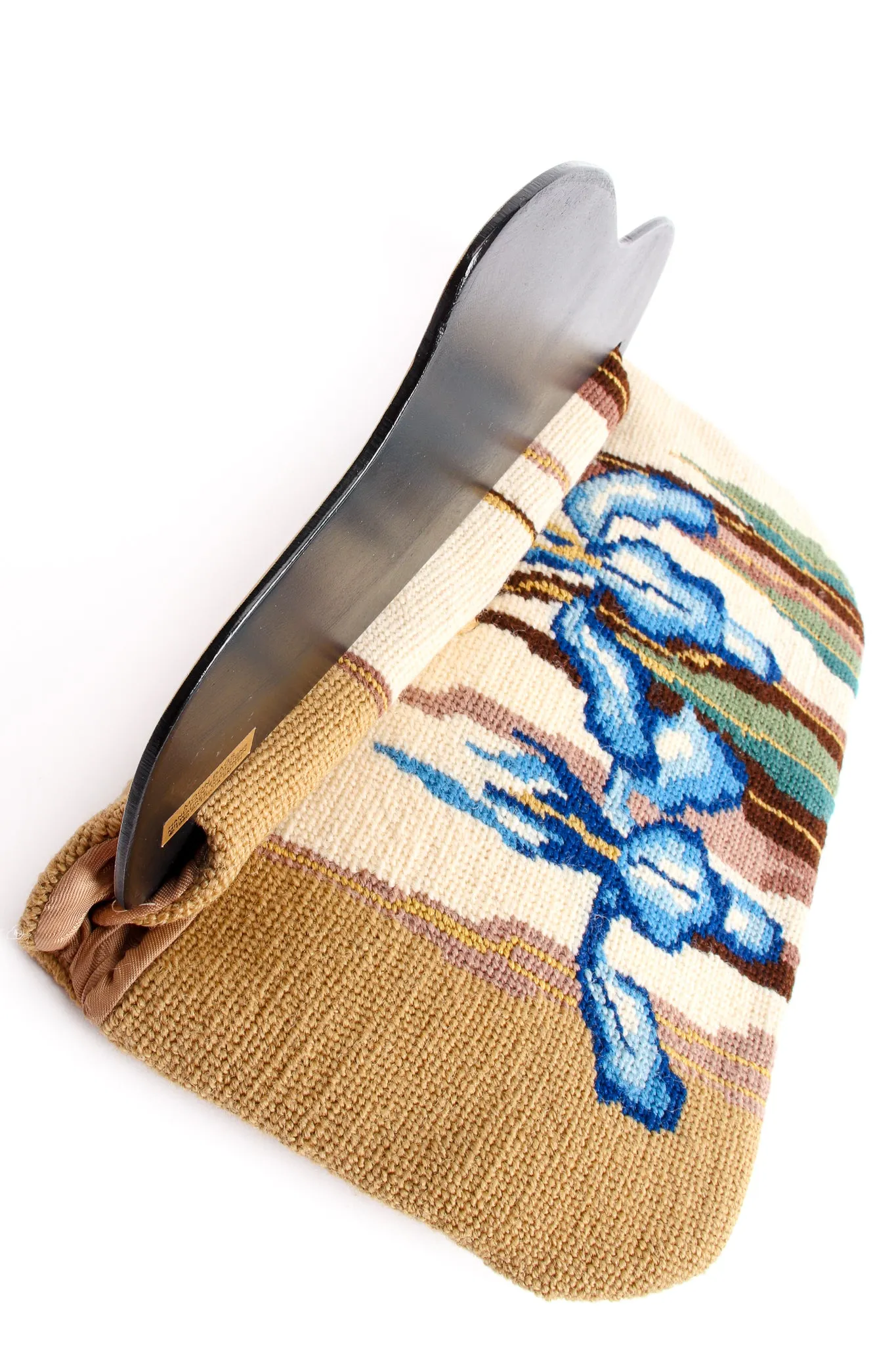 Iris Needlepoint Clutch