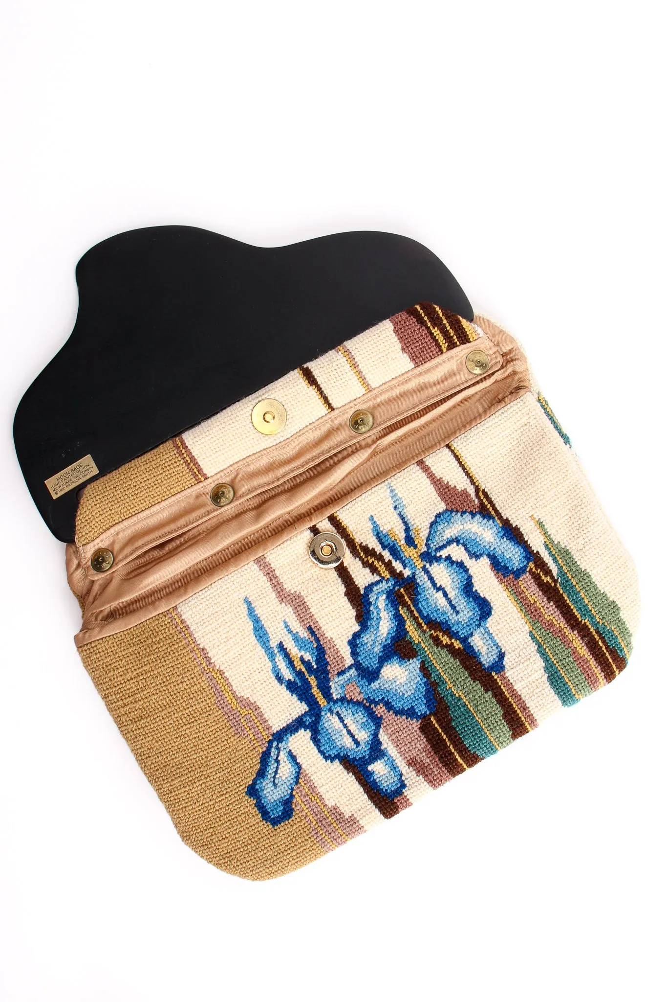 Iris Needlepoint Clutch