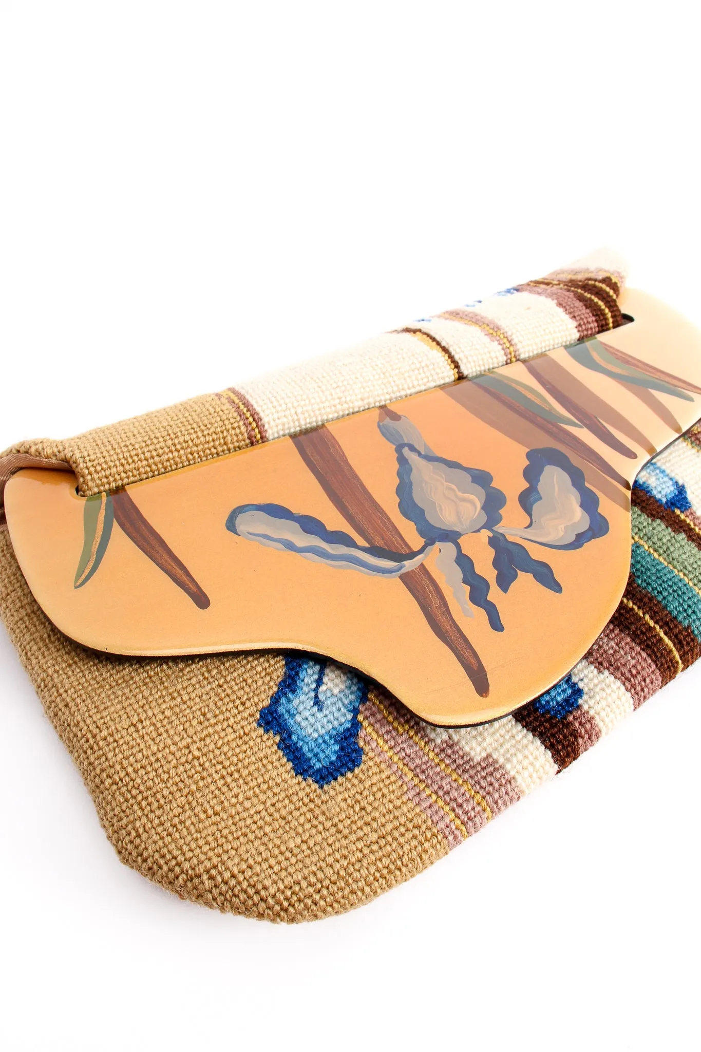 Iris Needlepoint Clutch