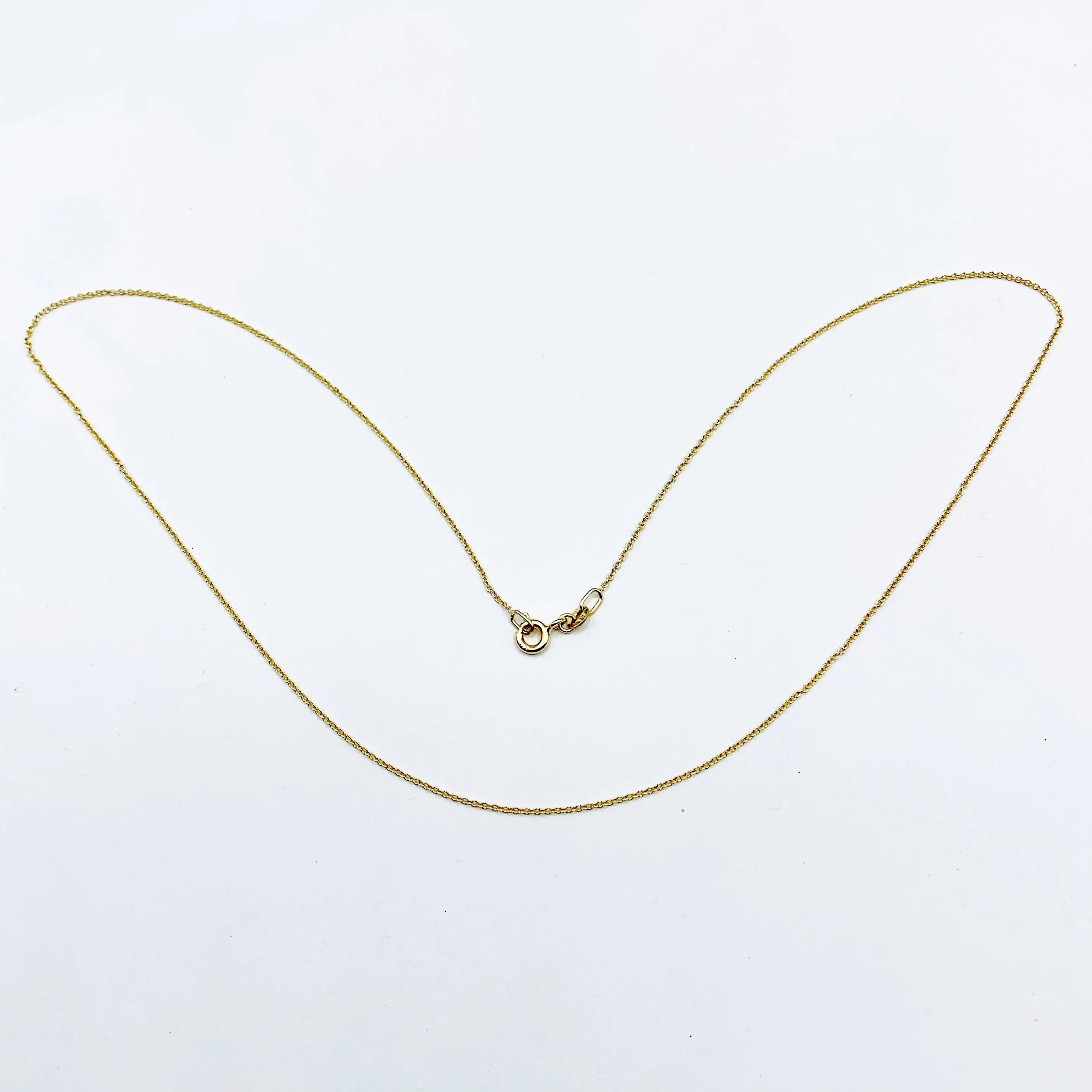 Italian 14 Karat Yellow Gold Fine Cable Chain 16" -also available in 18" and 20”