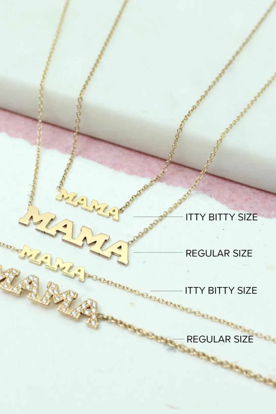 Itty Bitty Tiny "Mama" Necklace
